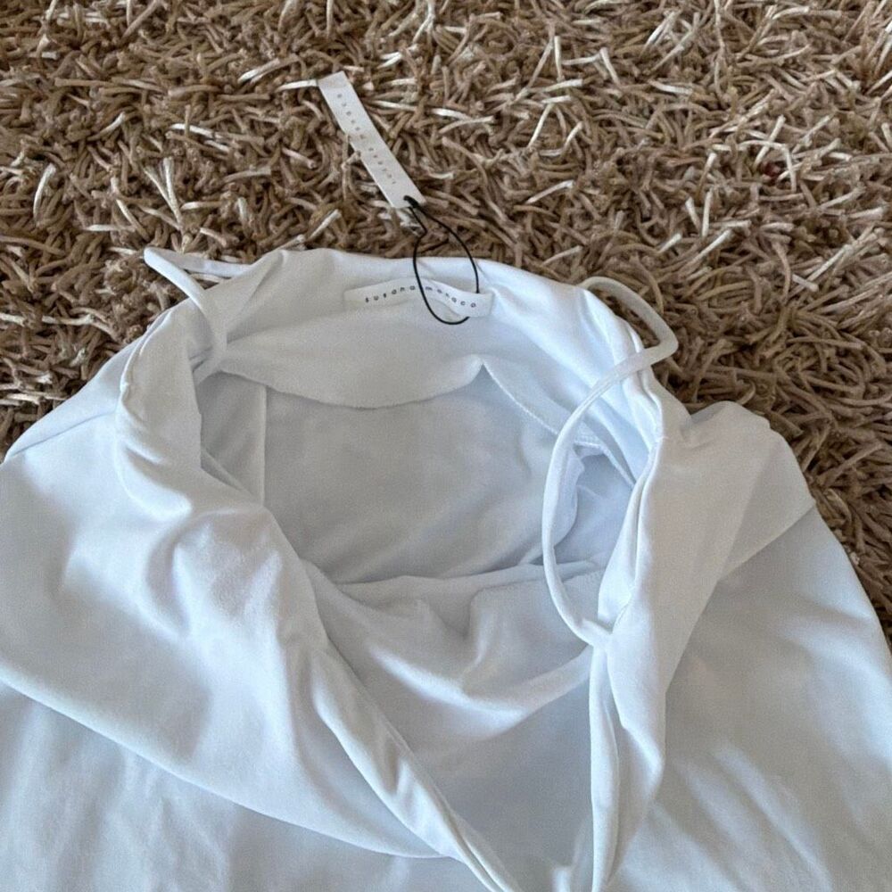 Susana Monaco String Flare Dress in Sugar Size M - Picture 5 of 7